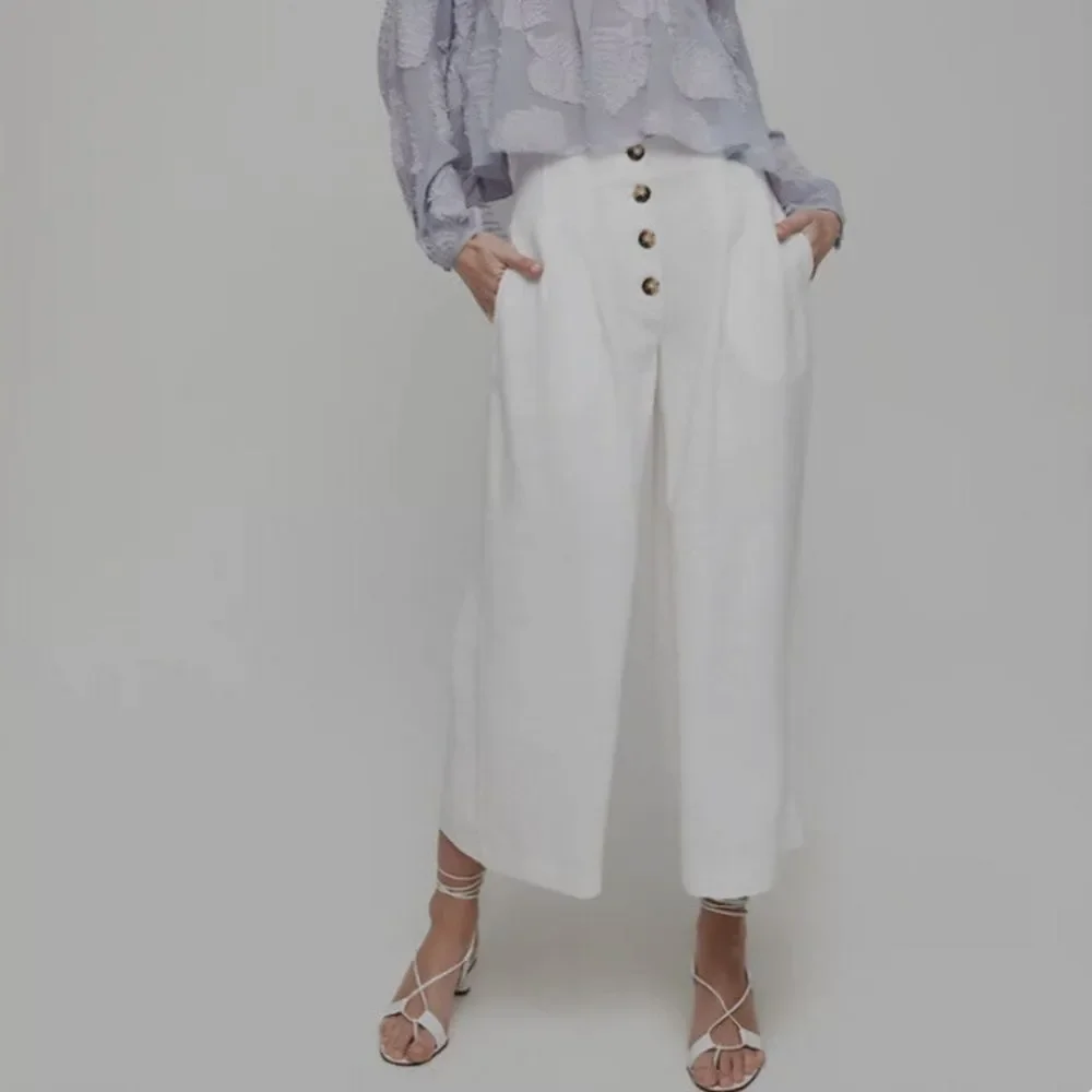 Wilfred NWT Aenor Pants in Espace Linen Blend Wide-Leg Pants Size 2